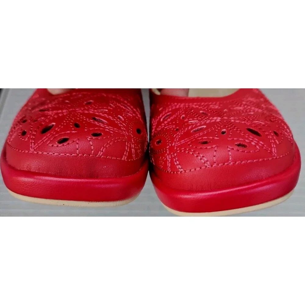 Alegria Hayes Ruby Breeze Mary Jane Leather Wedge Shoes Sz 41  US 10.5-11 NEW